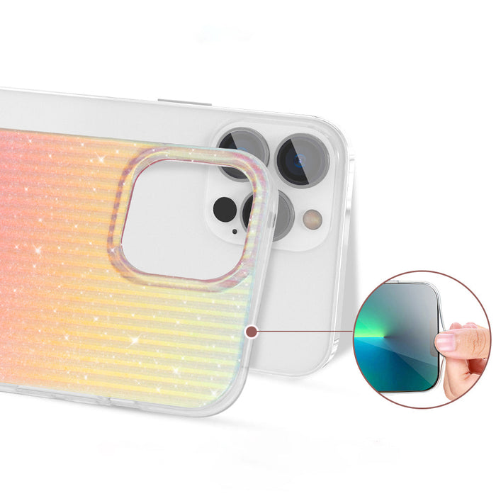 Kingxbar Travel Series luxurious elegant case for iPhone 13 Pro orange (Sunset) - Cell phone cases