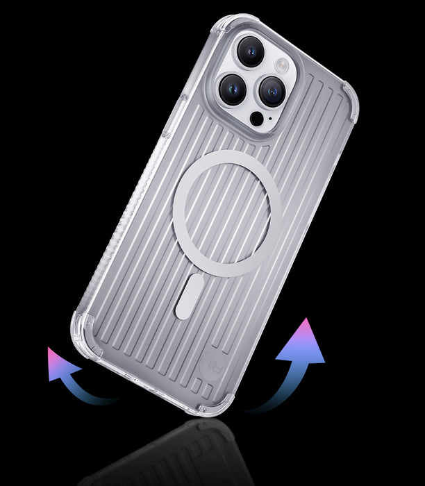 Kingxbar PQY Go Out Series magnetic case for iPhone 14 Plus MagSafe laser color