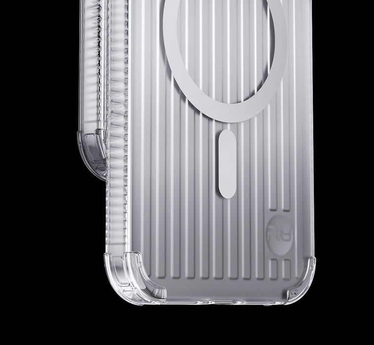 Kingxbar PQY Go Out Series magnetic case for iPhone 14 Plus MagSafe silver