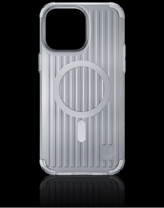 Kingxbar PQY Go Out Series magnetic case for iPhone 14 Plus MagSafe silver