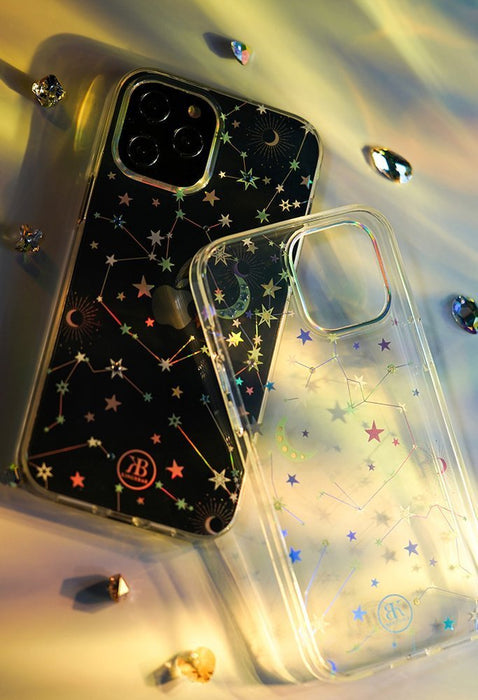Kingxbar Lucky Series case decorated with original Swarovski crystals iPhone 12 mini transparent (Clover)