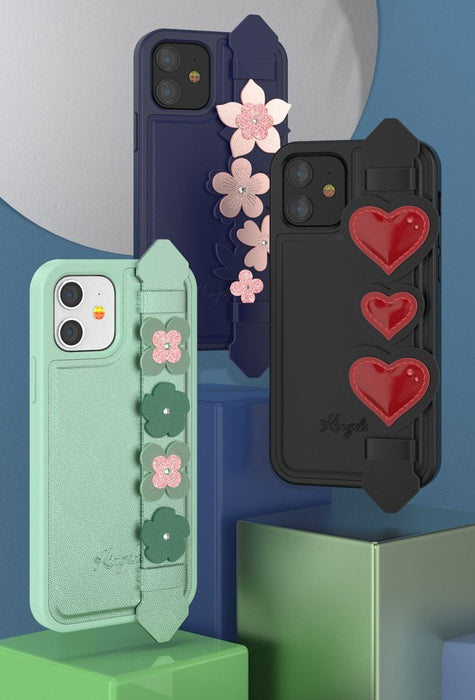 Kingxbar Sweet Series case decorated with original Swarovski crystals iPhone 12 mini green