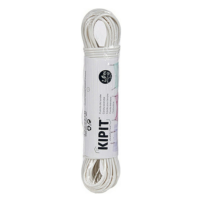 Washing Line Kipit White PVC 20 m 20,5 x 4 x 3,5 cm (12 Units)