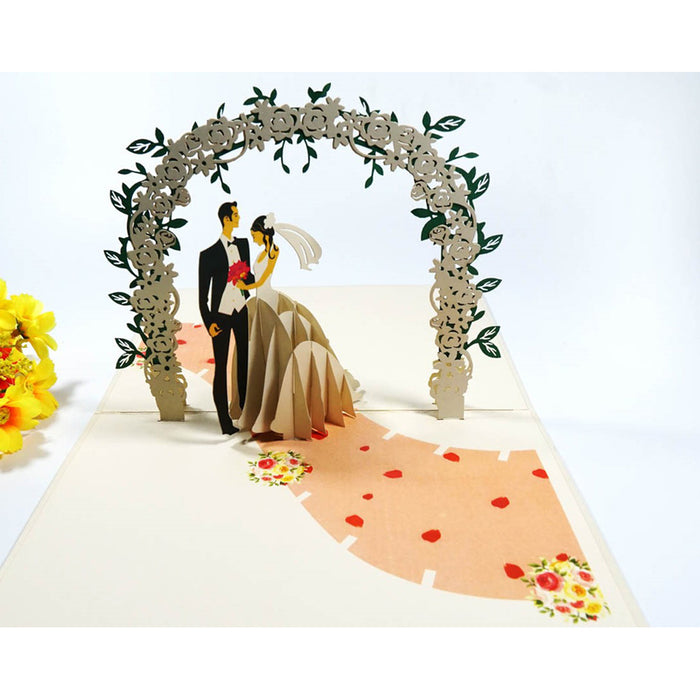 BRIDE AND GROOM POP-UP CARD "BRIDE AND GROOM" KIRIORI 10737