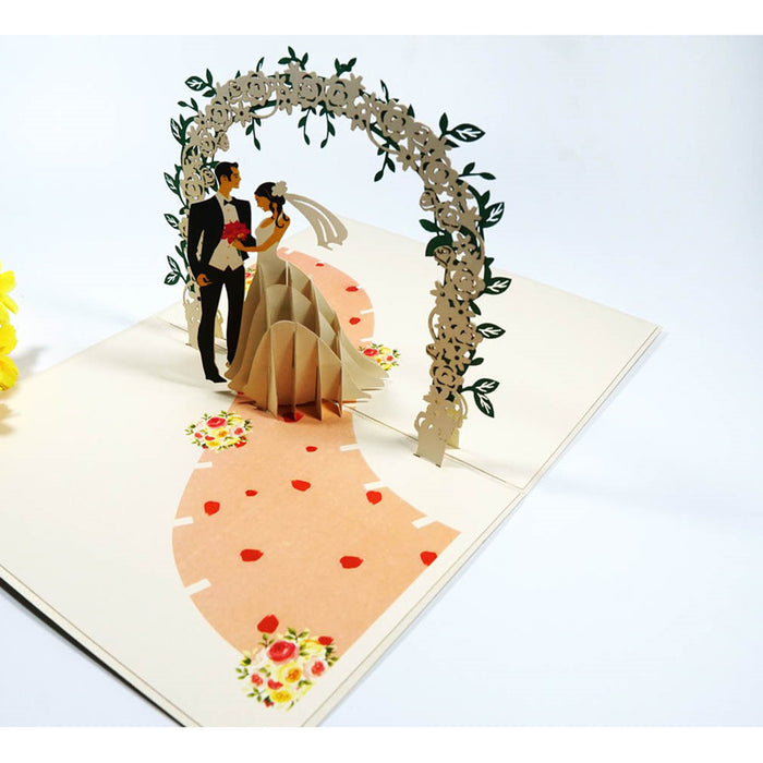 BRIDE AND GROOM POP-UP CARD "BRIDE AND GROOM" KIRIORI 10737