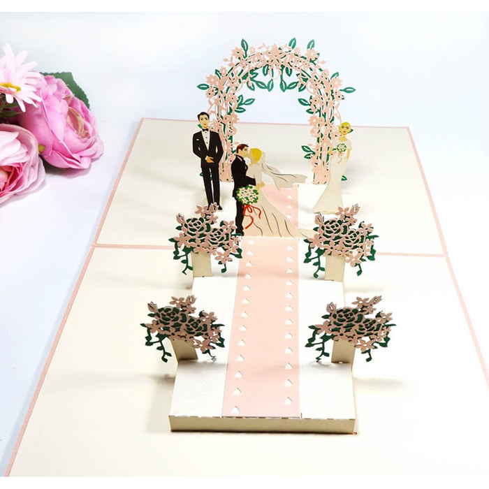 CARD THE WEDDING POP-UP "THE WEDDING" KIRIORI 10738