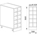 KITCHEN CABINET BOTTOM ROW BOTTLE HOLDER FOR 10 BOTTLES IRIM 30X52.5X87 CM. - Модулни кухни<<<Кухненски
