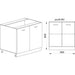 KITCHEN CABINET LOWER ROW WITH TWO DOORS AND SHELF IRIM 80X55X87 CM. - Модулни кухни<<<Кухненски
