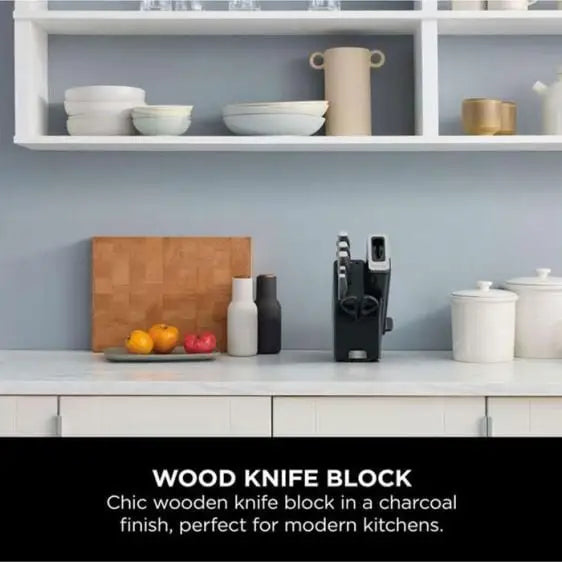 Kitchen knife set NINJA StaySharp K62006EUUK stainless steel 6 pcs built-in sharpener graphite block - Домакински