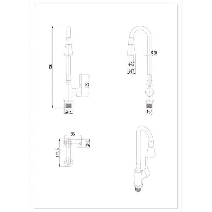 KITCHEN MIXER INTER CERAMIC HAVANA WHITE - Смесители за кухня<<<Кухня<<<Praktiker&&&Смесители за