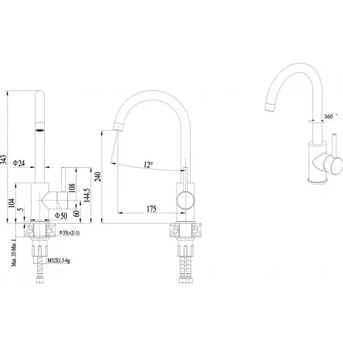 KITCHEN MIXER INTER CERAMIC TEMPICO HIGH - Смесители за кухня<<<Кухня<<<Praktiker&&&Смесители за