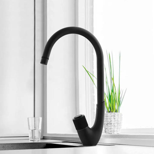 KITCHEN MIXER WITH GRANITE COATING RUBINETA SWAN-33 BLACK - Смесители за кухня<<<Кухня<<<Praktiker&&&Кухненски