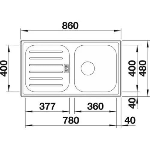 KITCHEN SINK BLANCO FLEX PRO 45S RIGHT 86X48X15.5 - Кухненски мивки<<<Кухненски мивки<<<Кухня<<<Praktiker&&&Кухненски