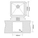 KITCHEN SINK INTER CERAMIC ICK 4444 44X44X20 CM. SATIN - Кухненски мивки<<<Кухненски
