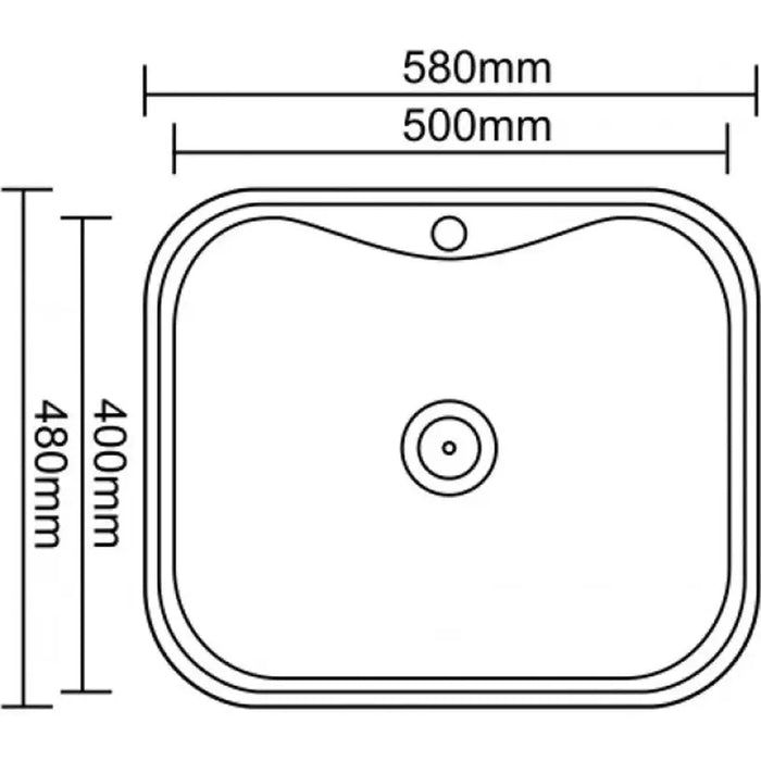 KITCHEN SINK INTER CERAMIC ICK 5848 58X48X20 CM. - Кухненски мивки<<<Кухненски мивки<<<Кухня<<<Praktiker&&&Кухненски