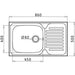 KITCHEN SINK PYRAMIS DORIAN 1B1D 86X50X20 CM. - Кухненски мивки<<<Кухненски мивки<<<Кухня<<<Praktiker&&&Кухненски