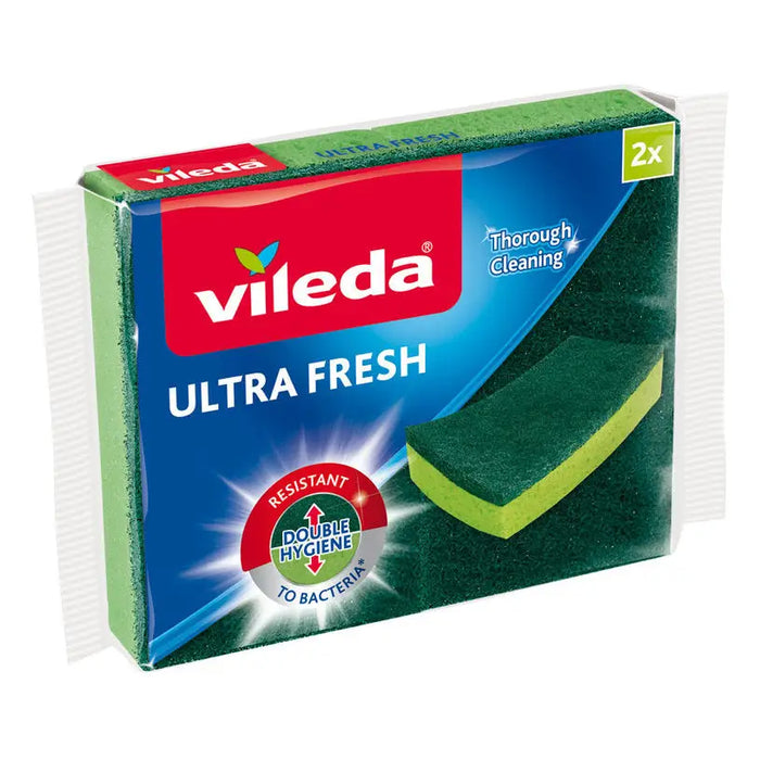 KITCHEN SPONGE 2 PCS ANTI-BAC ULTRA FRESH VILEDA - Продукти за почистване<<<Домашни потреби<<<Кухня<<<Praktiker