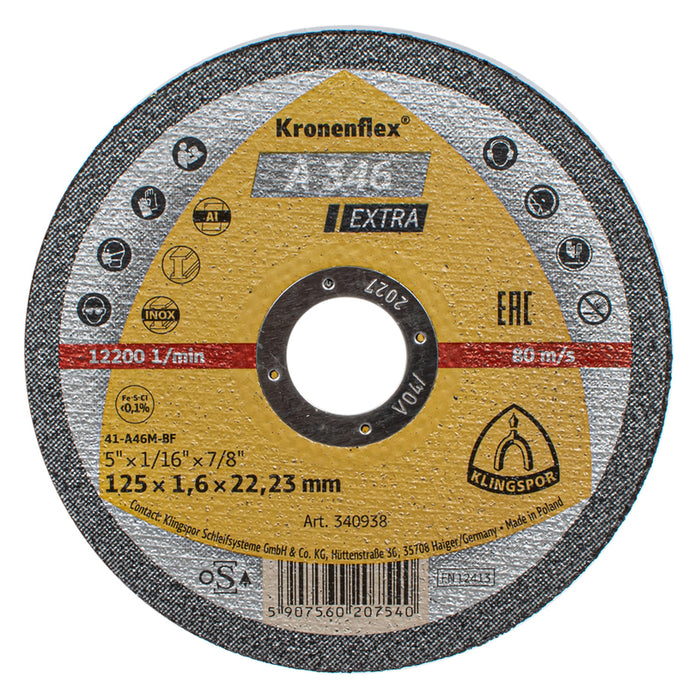METAL CUTTING DISC KLINGSPOR 125x1.6x22.23