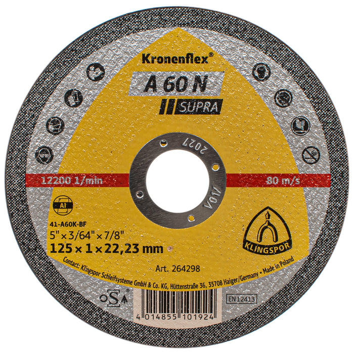 ALUMINUM CUTTING DISC KLINGSPOR 125X1x22.23