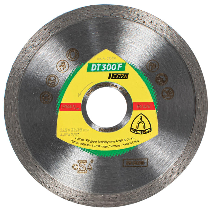 DIAMOND DISC FOR NON-METAL CUTTING KLINGSPOR 115x1.6x22.23