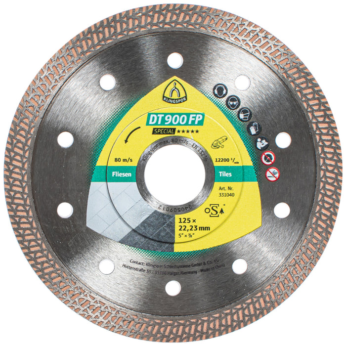 DIAMOND DISC FOR NON-METAL CUTTING KLINGSPOR 125X1.4x22.23