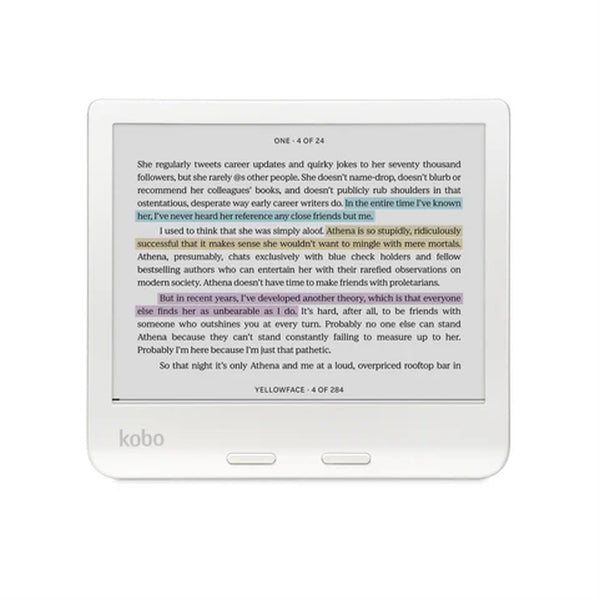 Kobo Libra Colour e-Book Reader, E Ink Kaleido touchscreen 7 inch, 1680 x 1264, 32 GB, 2 GHz, Greutate 0.215 kg, Wireless Da, Comfort Light PRO, IPX8 - up to 60 mins in 2 metres of water, 15 file formats supported natively, White
