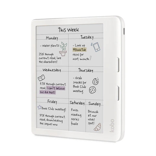 Kobo Libra Colour e-Book Reader, E Ink Kaleido touchscreen 7 inch, 1680 x 1264, 32 GB, 2 GHz, Greutate 0.215 kg, Wireless Da, Comfort Light PRO, IPX8 - up to 60 mins in 2 metres of water, 15 file formats supported natively, White
