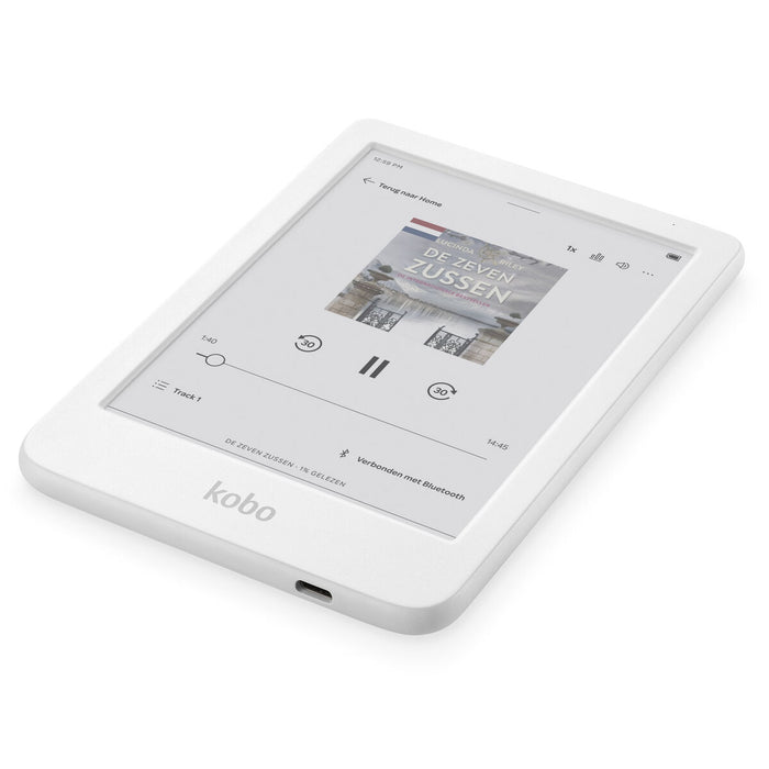 Kobo Clara Colour e-Book Reader, E Ink Kaleido touch screen 6 inch colour, 1448 x 1072 pixels, 16 GB, 1000 MHz/512 MB, 1 x USB C, Greutate 0.172 kg, Wireless Da, Comfort Light, 12 different fonts and over 50 font styles, White