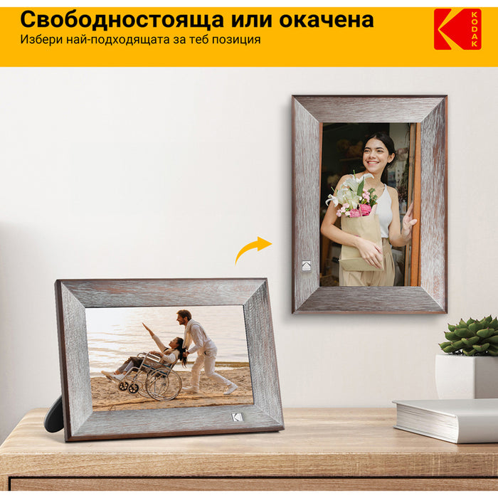Photo frame KODAK RCF-1013W WI-FI 10.1 ", 1280 X 800, SD/SDHC/MMC CARD READER, USB