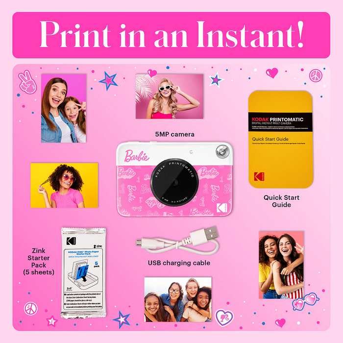 Kodak Printomatic Barbie Camera 2 Snapshot Camera