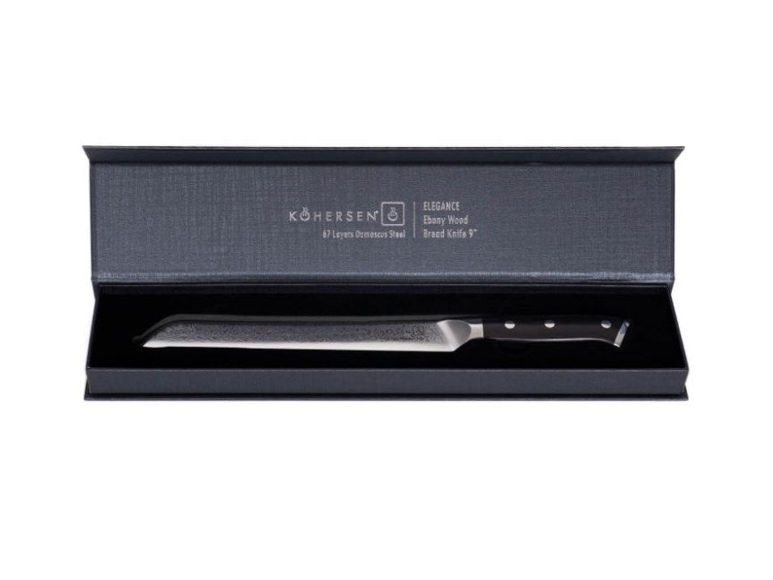 Kohersen Elegance Ebony Wood bread knife 22.9 cm