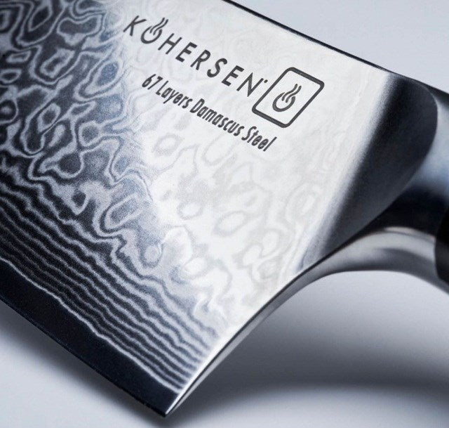 Chef Kohersen Elegance Ebony Wood Chef's knife Damascus steel 21.6 cm