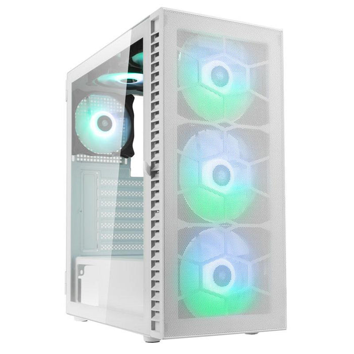 Kolink Observatory HF Mesh ARGB TG Mid-Tower Box, White