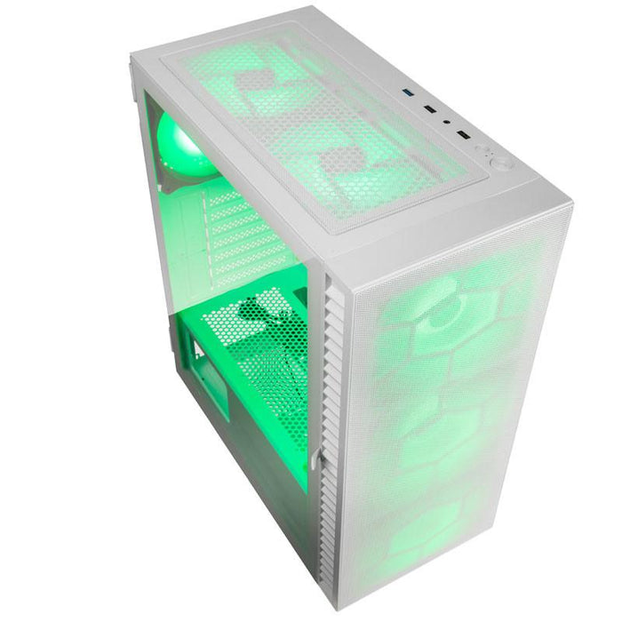Kolink Observatory HF Mesh ARGB TG Mid-Tower Box, White