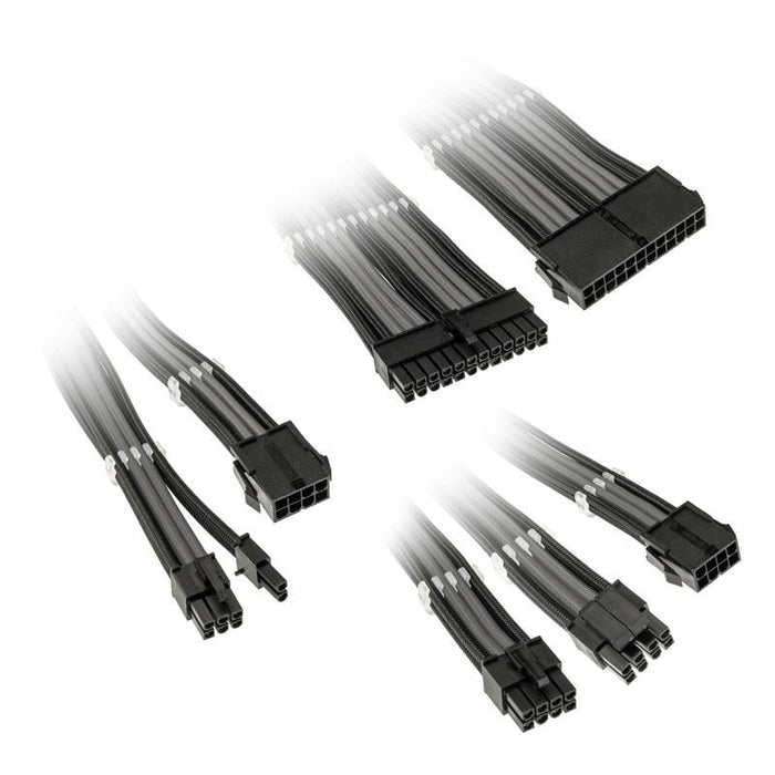 Set of braided cables Kolink Core, Black/Grey