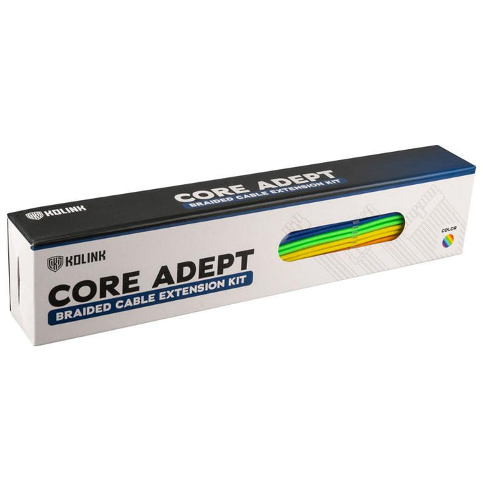 Set of braided cables Kolink Core, Rainbow