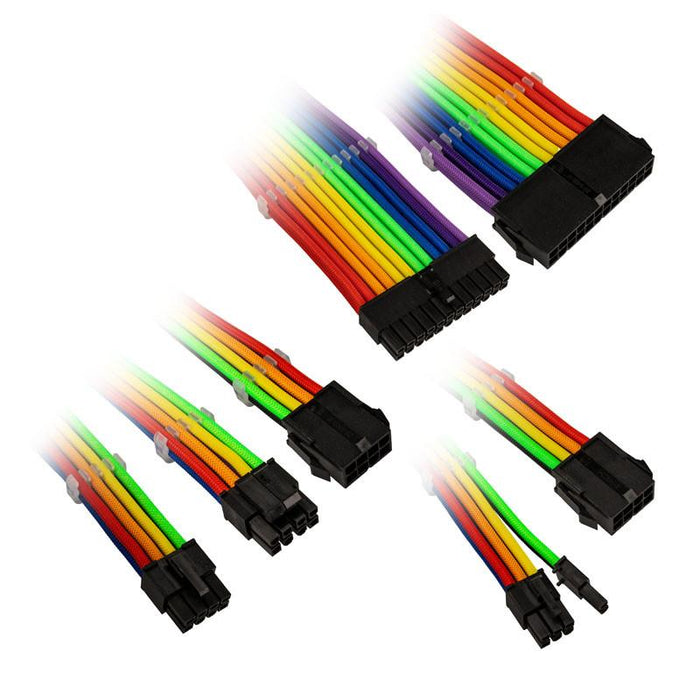 Set of braided cables Kolink Core, Rainbow