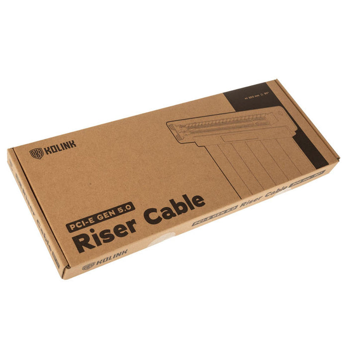 Cable for vertical installation of a video card Kolink Riser Cable 300mm 90 degree - PCI-E 5.0
