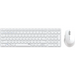 Комплект клавиатура и мишка RAPOO 9700M Multi mode Bluetooth 2.4Ghz Безжичен Бял - Клавиатури<<<Компютърна
