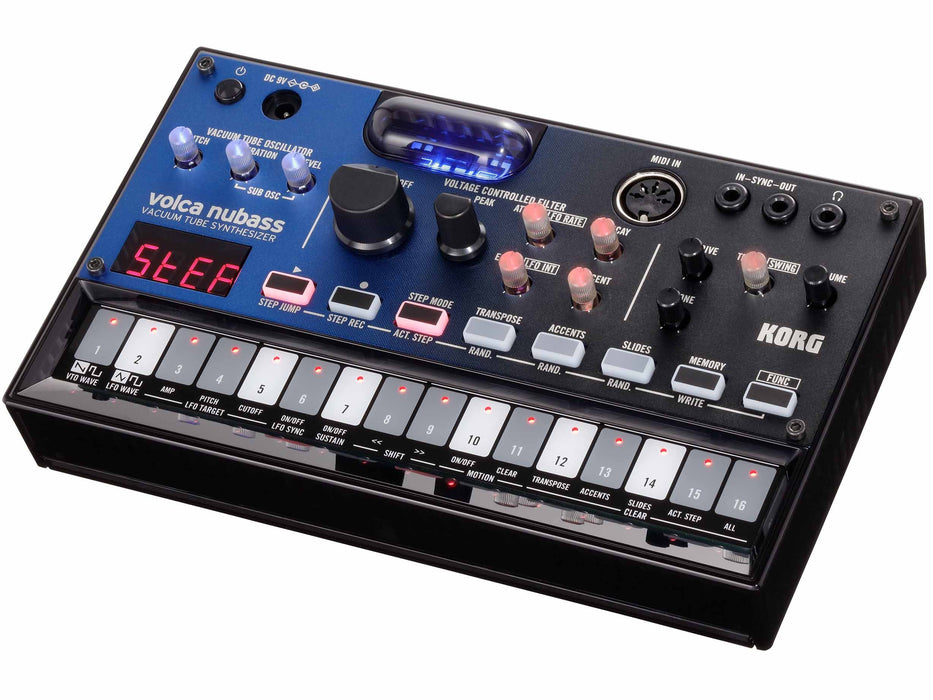 Analog bass synthesizer Korg - Volca NuBass, 16 keys, black