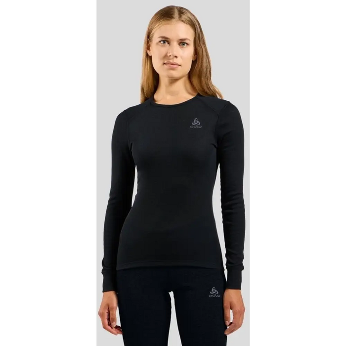 Koszulka damska Odlo BL TOP crew neck l/s ACTIVE WARM ECO roz. S Czarna - Thermoactive underwearODM-BTE<<<Military