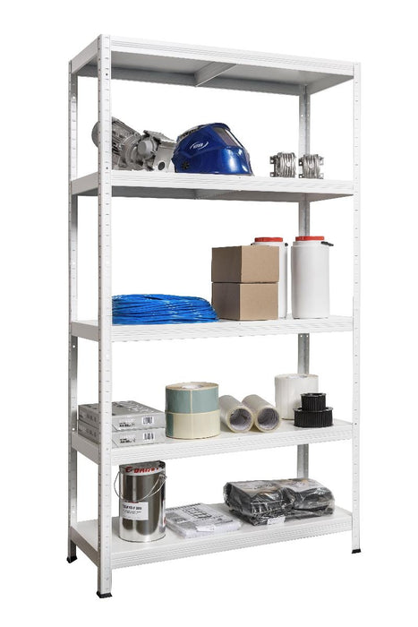 METAL RACK 180X90X40 5X130KG WHITE