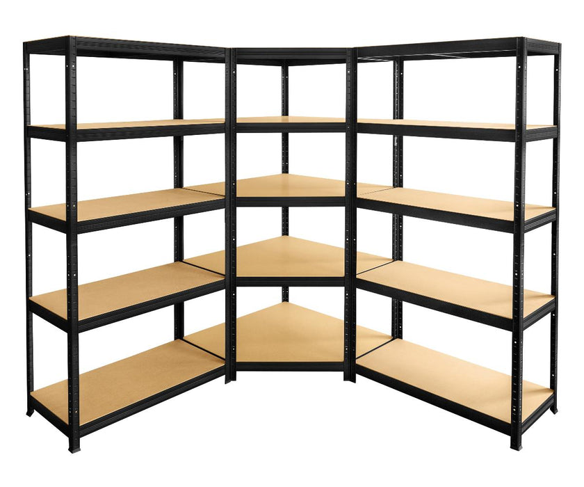 CORNER RACK 180X90X45 5X250KG BLACK