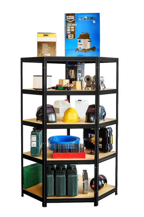 CORNER RACK 180X90X45 5X250KG BLACK