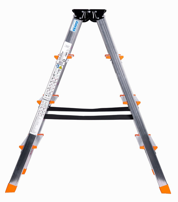 Krause Dopplo double-sided step ladder silver