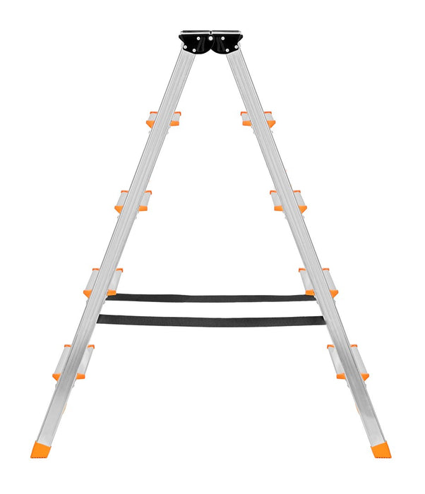 Krause Dopplo double-sided step ladder silver