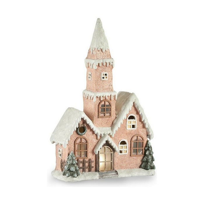Christmas bauble Krist+ White Brown Green Pink House Christmas 21 x 77 x 48 cm LED Light