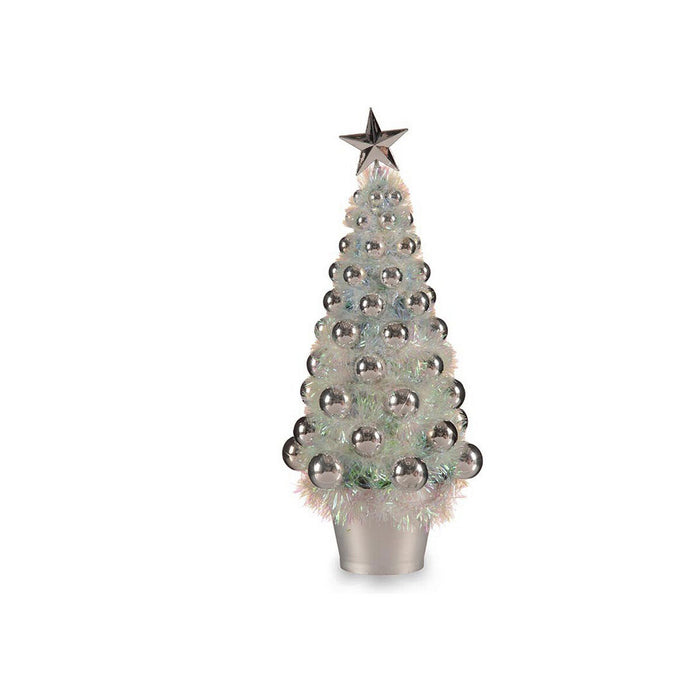 Christmas Tree Krist+ Silver polypropylene PET Plastic Iridescent 16 x 37,5 x 16 cm