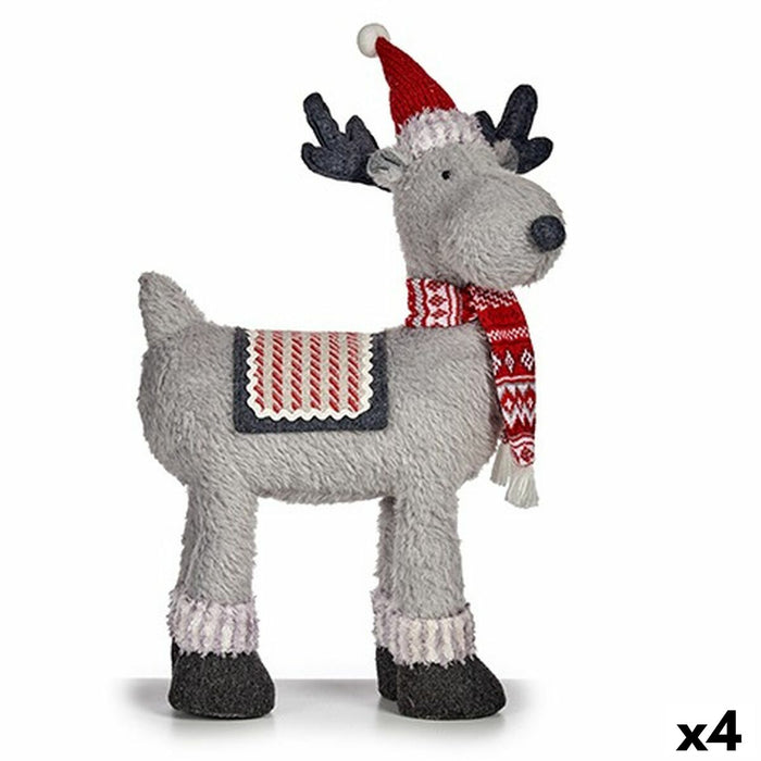 Christmas Reindeer Krist+ White Red Grey Christmas Reindeer 22 x 47 x 45 cm (4 Units)