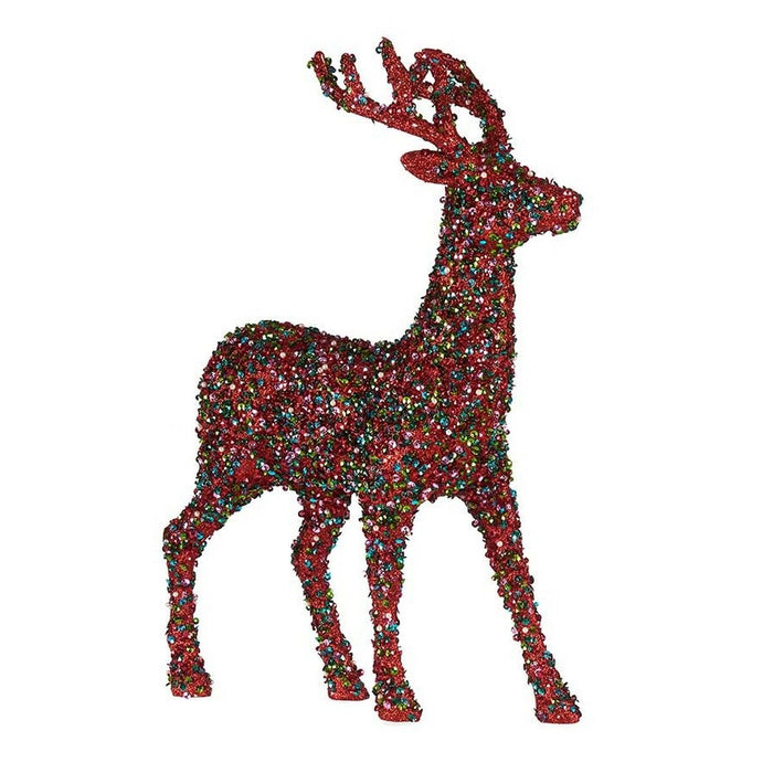 Christmas Reindeer Krist+ Multicolour Christmas Reindeer 15 x 45 x 30 cm Glitter (8 Units)
